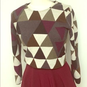 Triangle print sweater